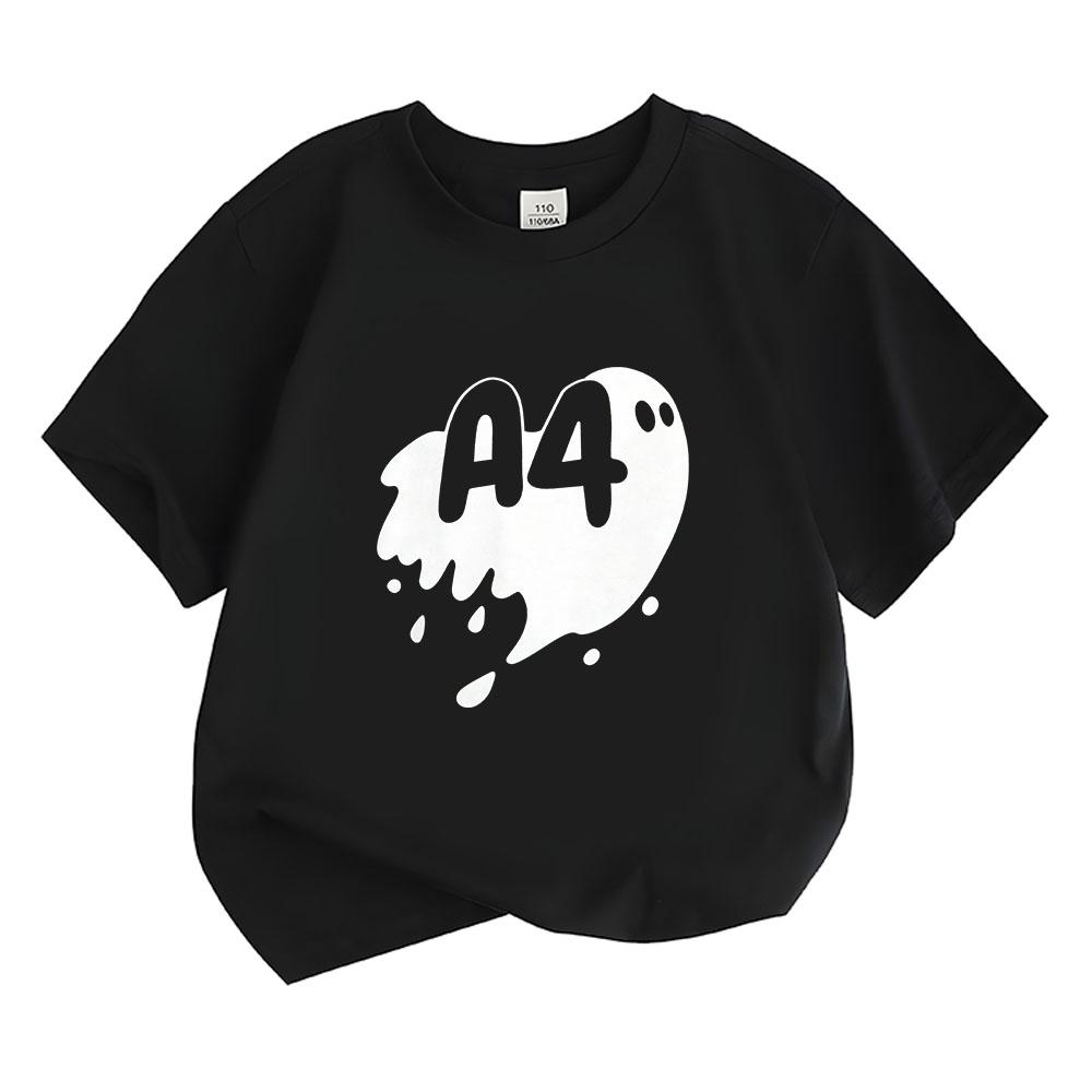 100% Хлопок Печать Lambda Формат A4 Детские Футболки с Круглым Вырезом Уличный Стиль Повседневные Летние Модные Топы для Мальчиков и Девочек