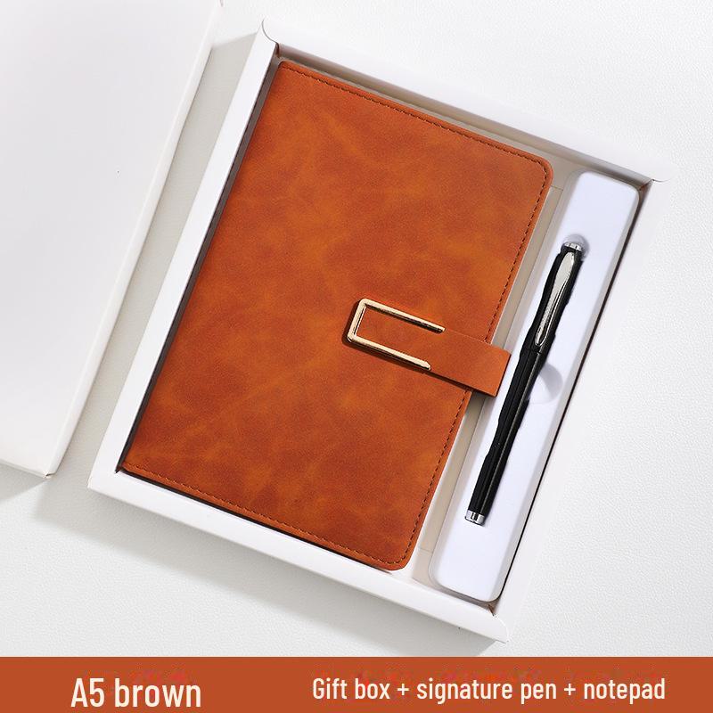 Индивидуальный набор блокнотов B5 Luxury из овчины с магнитной застежкой — идеально подходит для деловых встреч и использования в офисе