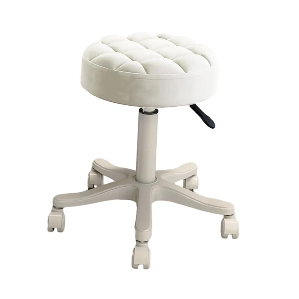 Стул-пулик вращающийся на колесиках, стул для красоты, вращающееся кресло для парикмахерской, кресло для маникюрного салона, рабочий стул на колесиках, бытовой круглый стул