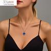 New Titanic Heart Of Ocean Blue Heart Love Forever Pendant Necklace For Women Men Jewelry Gift