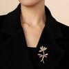 Lotus Dragonfly Brooch Exquisite Zinc Alloy Rhinestone Pin Sweaters Hats Bags Badge Multi-Functional Accessory