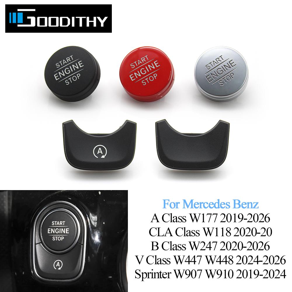 Car Engine Ignition Start Stop Switch Auto Button Trim Strip For Benz A B V CLA Sprinter W177 W247 W447 W448 W118 W907 W910