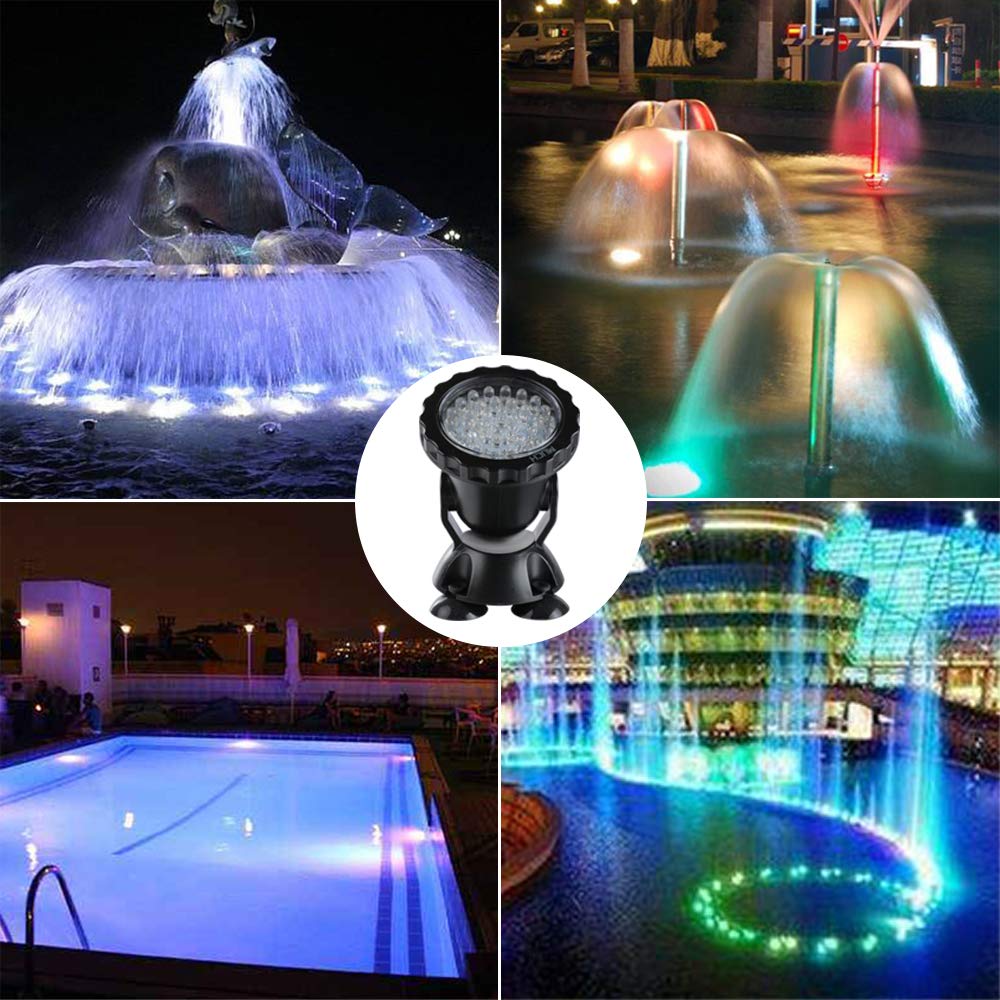 36 LED RGB Submersible Pond Spotlight Remote Control Garden Landscape Lawn Light Outdoor Underwater Fountain Pool Aquarium Lamp