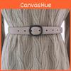 Genuine Color Solid Leather Belt Women Alloy Closure Fashion Summer Wardrobe