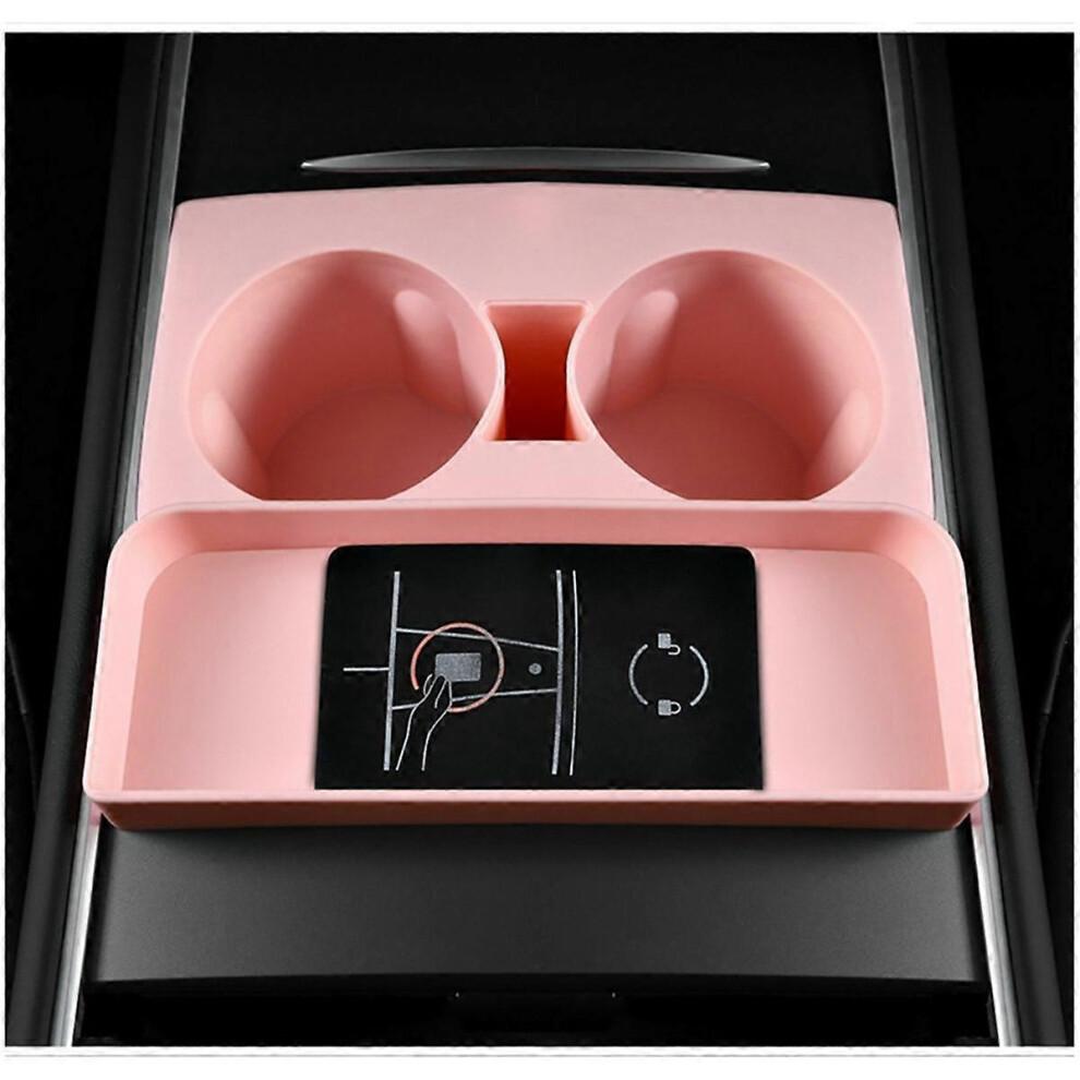 Silicone Water Cup Holder for Model3/Y Storage Box and Storage Tray Water Proof Material Center Console Cup Holder