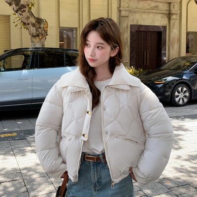 Толстое Теплое Пуховое Пальто Оверсайз для Женщин Зимняя Стильная Стеганая Куртка