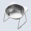 Приподнятая миска для кошек из нержавеющей стали, наклонная приподнятая миска для кошек с металлической подставкой