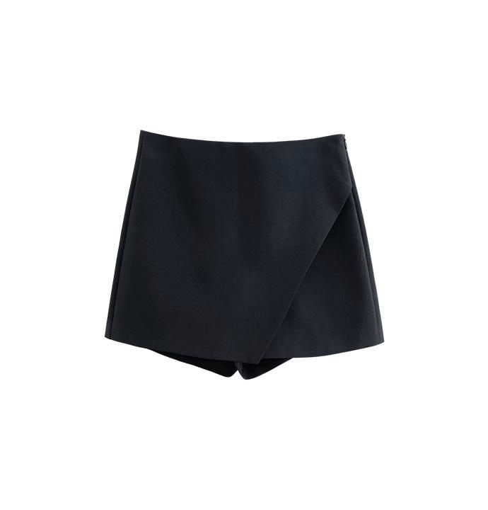 Летняя юбка-шорты А-силуэта с завышенной талией для похудения для женщин - Повседневный стиль, облегающий бедра, для миниатюрных