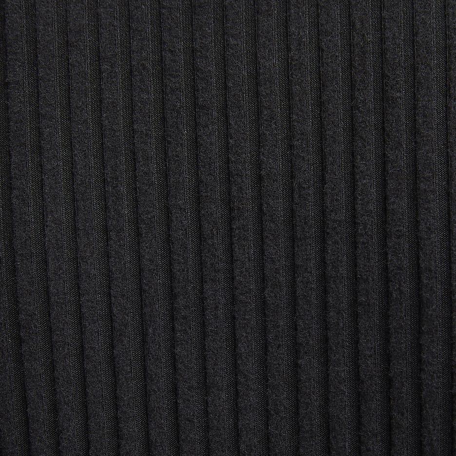 Nike Спортивная одежда Chill Knit Solid Zip V-образный вырез Slim ребристый длинный рукав свитер женские топы черный FN3683-010