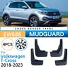 Автомобильные брызговики для Volkswagen VW T-Cross 2023 2022 2018, передние и задние колеса, брызговики, брызговики, крыло