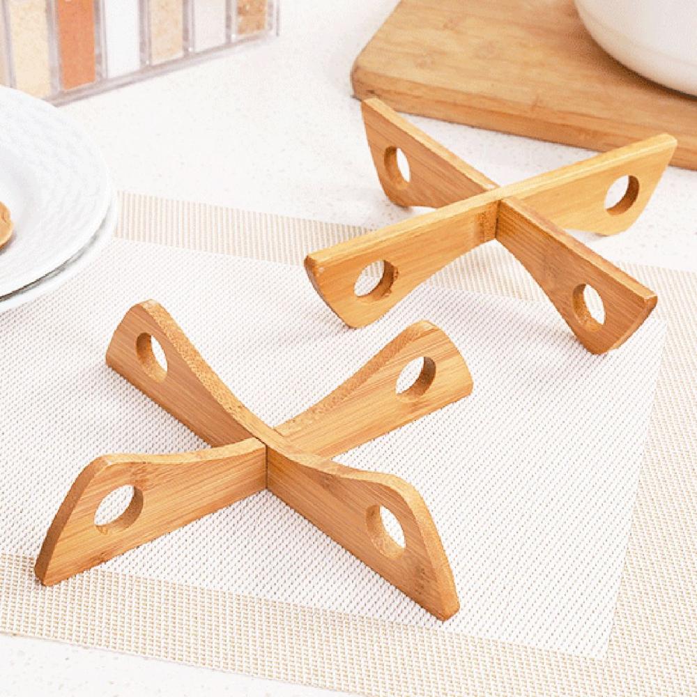 Домашняя изоляция, термостойкий бамбуковый съемный подстаканник, подставка для посуды, охлаждающая подставка для сковороды
