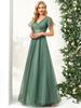 Ever-Pretty Women's Double V-Neck Empire Waist Front Wrap Bridesmaid Dresses