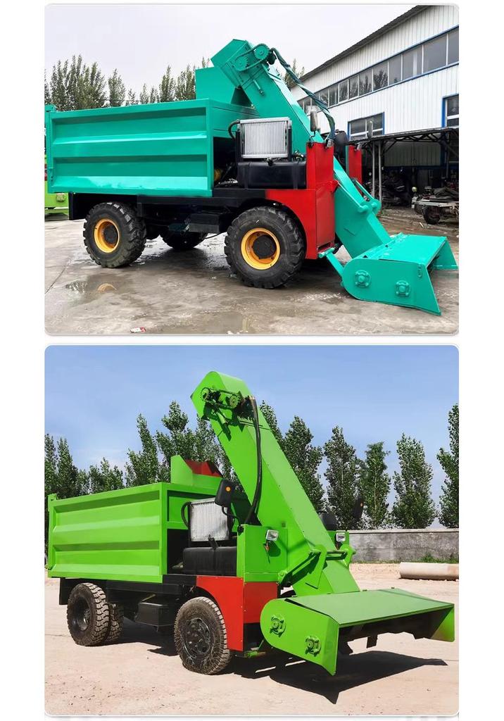 2 Cubic Meter Hydraulic Pasture Manure Scraper, 25 HP Three-Wheel Screw Manure Remover.