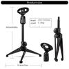Portable Mic Tripod Stand For Studio Broadcasting Online Meetings Stable Plastic Metal Base HandsFree Mounting System