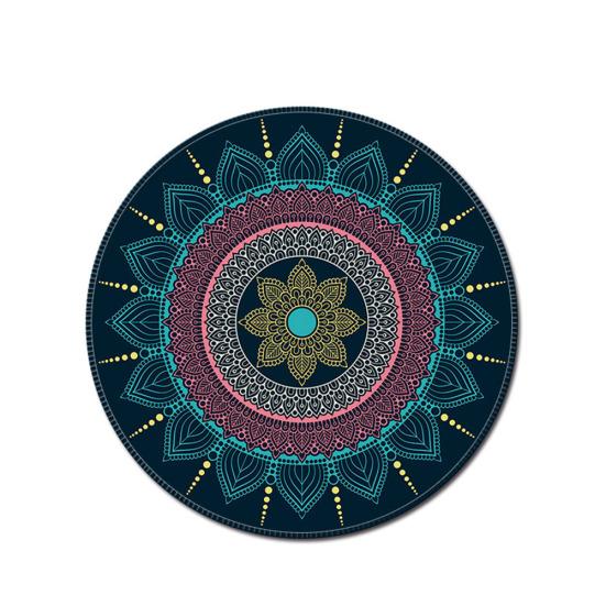 Винтажный богемный круглый коврик для мыши, компьютерный 3D-игровой противоскользящий коврик для мыши