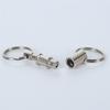 Detachable Pull Apart Quick Release Keychain Key Rings Iron Alloy Silver