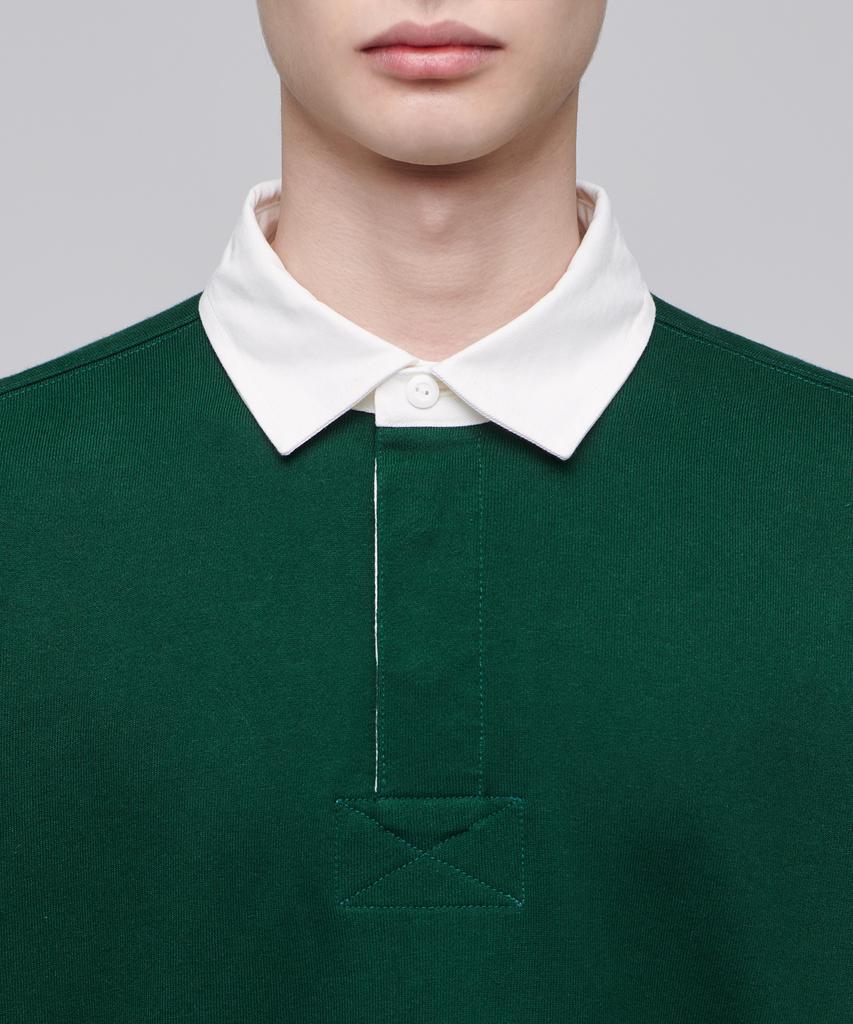 MUSINSA STANDARD Oversized Rugby Sweatshirt [Green]