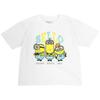 Fineplus Minions BELLO T-Shirt with Stuart, Kevin, Bob, and Tim Print. Character Merchandise.
