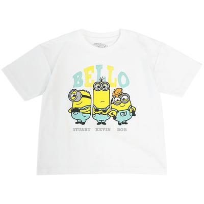 Fineplus Футболка Minions BELLO с принтом Стюарта, Кевина, Боба и Тима. Мерч персонажей.