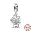 New Star Heart Double &Snowflake Snow Globe Dangle Charm Bead Fit Original Silver 925 Fasion Bracelet Bangle Diy Women Jewelry