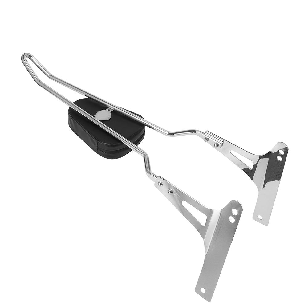 Black/ Chrome Detachable Motorcycle Rear Passenger Sissy Bar Backrest For Harley Dyna Street Bob FXDB FXD 2006-2016