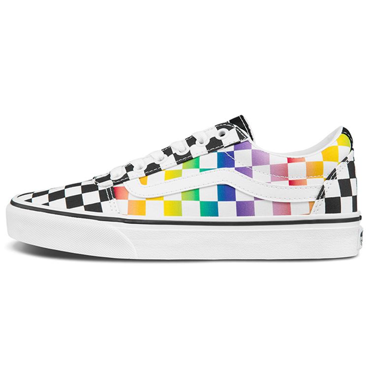 Vans Ward Canvas Retro Color Block Casual Shock Absorbing Durable Lightweight Breathable Low Top Skate Shoes Women Sneaker VN0A3IUN3RL