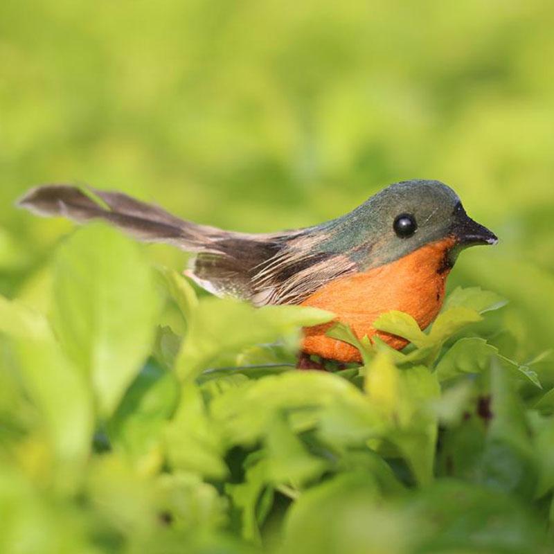 1Pcs Robin Bird Christmas Mini Artificial Bird Christmas Tree Decorations