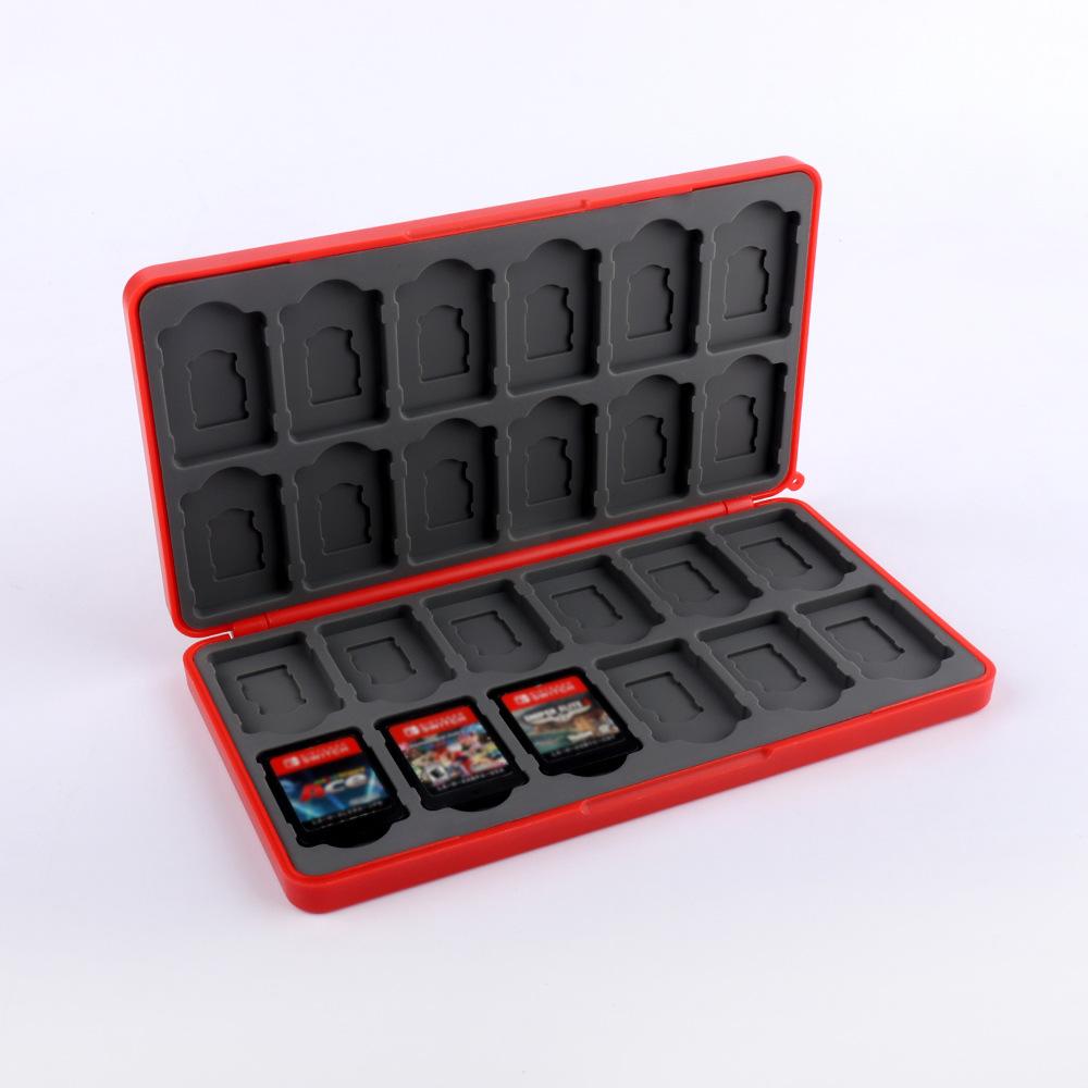 VAORLO Новые аксессуары для Nintendo Switch, чехол для игровых карт, 24 в 1, переключатель/Lite, многоцветный ящик для хранения игровых карт с клетчатым узором