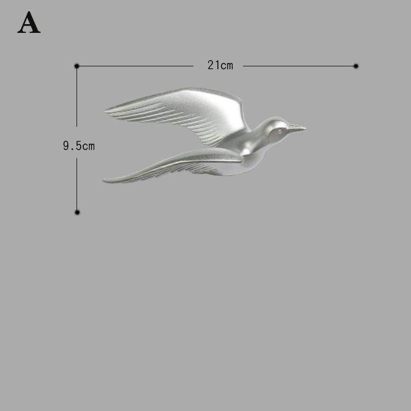 3D смола птица настенные украшения трехмерные наклейки на стену белое золото статуэтка птицы гостиная ТВ диван фон настенное искусство