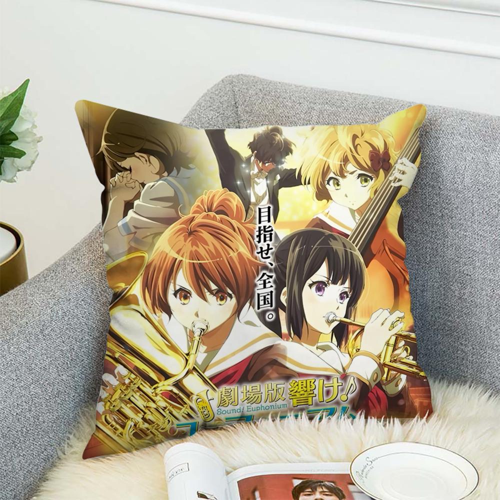 Чехол на подушку Sound Euphonium 3 для автомобиля, дивана, декоративный домашний, двусторонний принт, плюшевая квадратная декоративная подушка, чехол