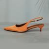Модный бренд Летние туфли на высоком каблуке Женские современные сандалии Острый носок Слингбэк Удобные Роскошные Шелковые Неглубокие Офисные Вечерние Туфли для Леди