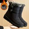 Cozy Women's Winter Snow Boots - Thick Sole, Warm Fleece-Lined Mid-Calf Booties with Round Toe