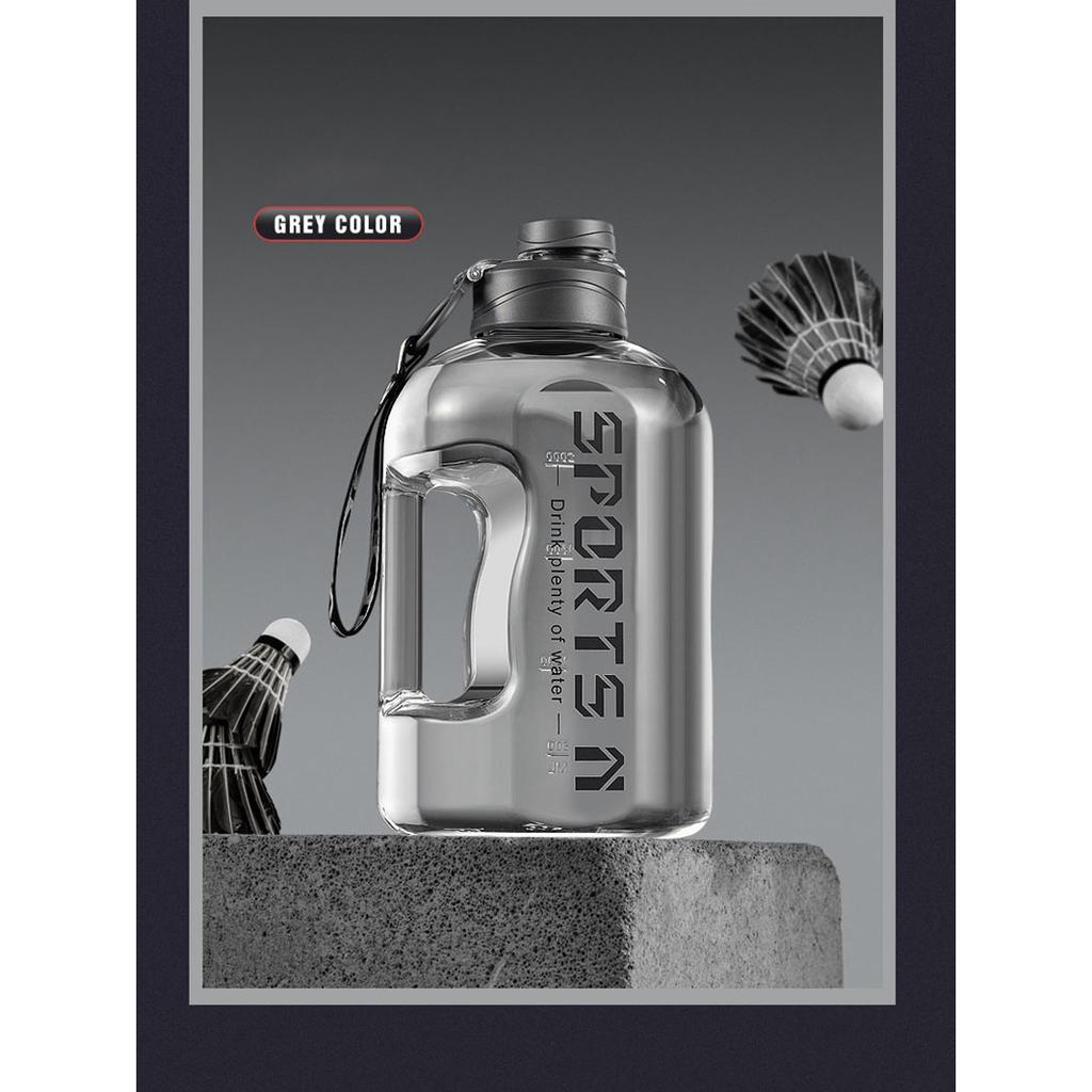 Большая емкость, большое ведро, прозрачные градиентные цветные высококачественные бутылки для воды, портативная спортивная бутылка для воды для фитнеса