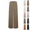 Женские однотонные повседневные удобные формальные брюки с высокой талией