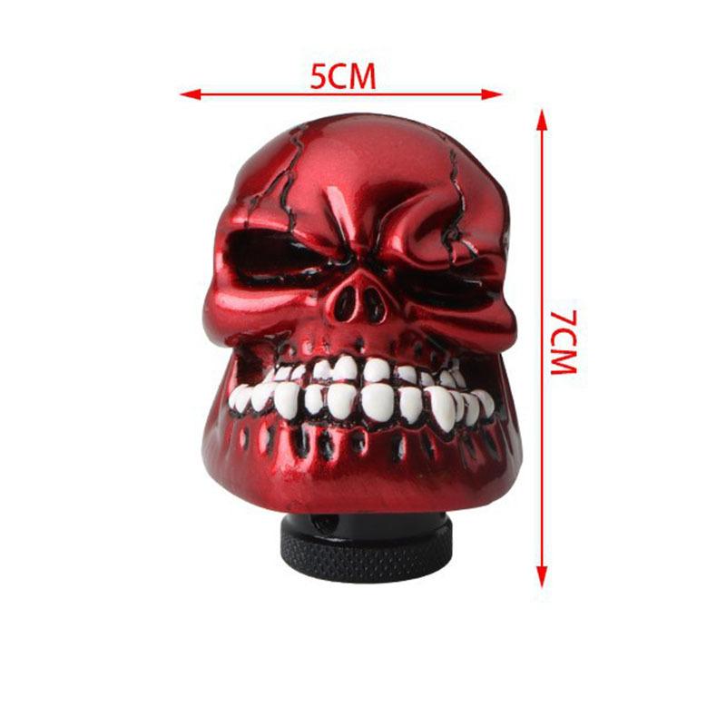 Ghost Skull Shape Head Manual Gearbox Shift Knob Big Teeth Manual Gear Stick Shifter Lever Knob for Car