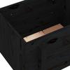 Plant Pot Black 62x50x57 cm Solid Pine Wood
