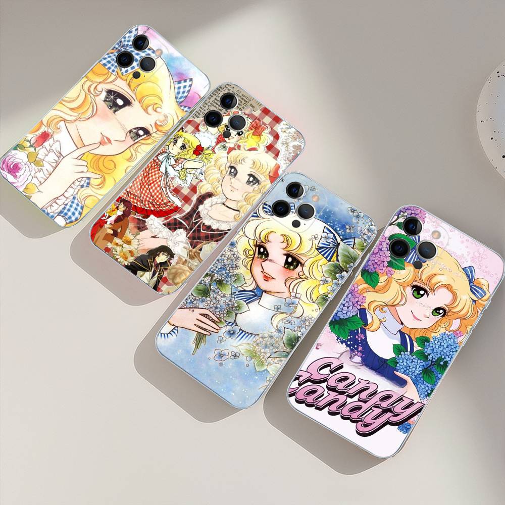 Классический Аниме C-Candy C-Candy Прозрачный Чехол Для Телефона Для IPhone 16 15 14 13 12 11 Pro Max Plus Мягкая Крышка