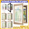 1-5 шт. Рамка для художественных работ для бумаги формата А6, детская рамка для картин, открывающаяся спереди, настенная рамка для демонстрации произведений искусства, рамки для хранения экспонатов