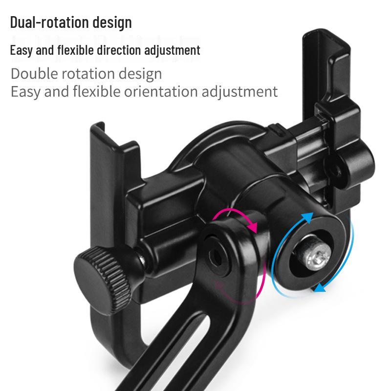 Aluminum Alloy Phone Holder: Anti-Shake Mount for Motorcycles, E-Bikes, and Bicycles.