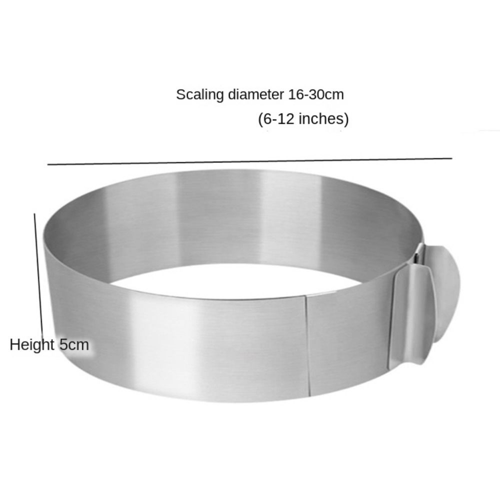 Silver Telescopic Mousse Ring Circle Mold Cake Mould New Heightened Cake Rings  Bakeware