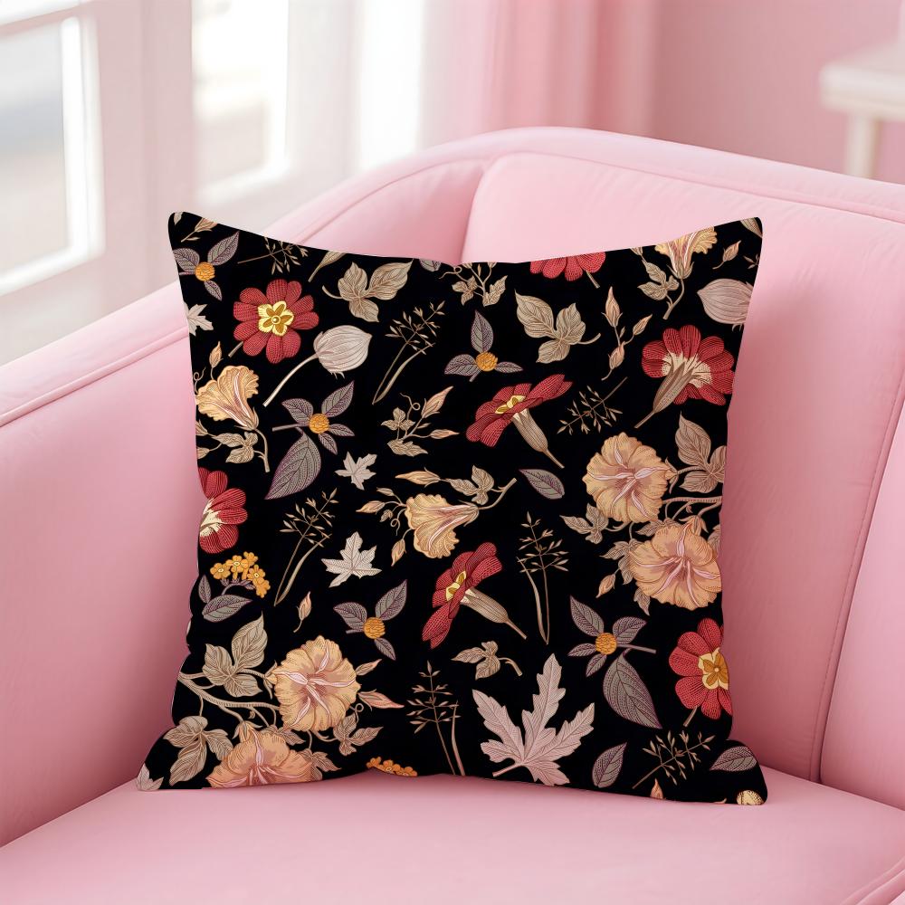 Art WWilliam Morris Cushion Cover Pillow Case Soft Skin Friendly Fabric Comfort Concealed Zipper