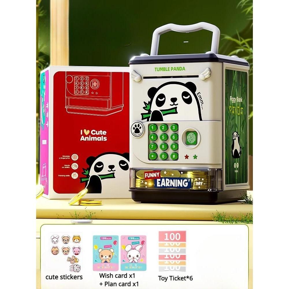 Электронная копилка-банкомат с отпечатком пальца и музыкой для мальчиков и девочек, Единорог, Медведь Панда, Копилка для малышей, Подарок на день рождения для детей