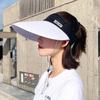 Casual Women Ladies Wide Brim Outdoor Breathable Visor Summer Sun Cap Beach Cap Empty Top Suncap
