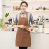 Водонепроницаемый фартук для мужчин и женщин, регулируемая длина, завязывающийся на талии, многокарманный фартук для кухни, гриля, ресторана, бара, кафе, салона красоты, маникюрной студии, униформа