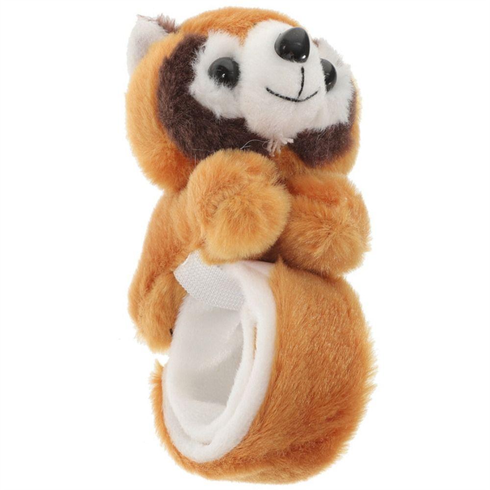 Jungle Animal Stuffed Animal Wristband Clap Circle Cartoon Slap Bracelet Birthday Kids Toy
