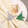 6Pcs Christmas Napkin Rings Xmas Tree Ornaments Christmas Home Kitchen Dinner Table Decoration New Year Party Supplies
