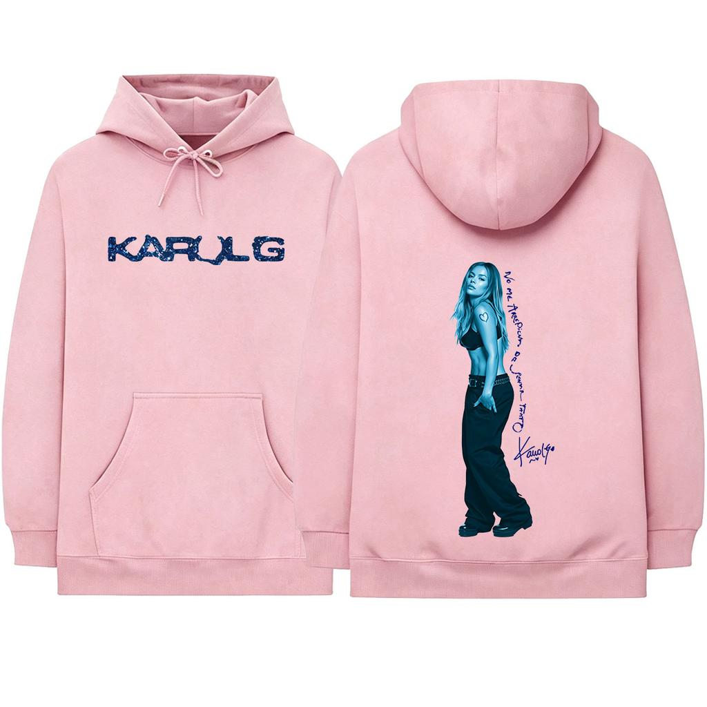 Karol G No Me Arrepiento De Sentir Tanto Merch Hoodies Women Clothing Fashion Oversized Long Sleeve Sweatshirts Streetwear