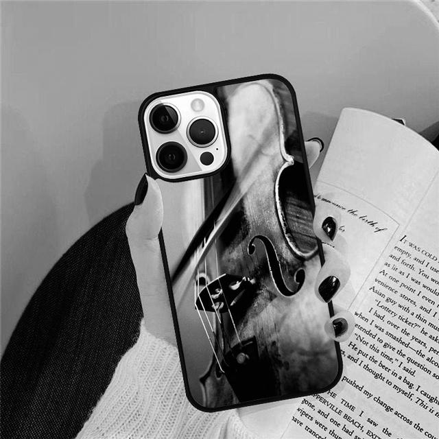 Музыкальный Виолончель Скрипка Ракушка Чехол Для iPhone 17 Air 15 16 14 13 12 Pro Max 11 Pro Max Plus Чехол для Телефона