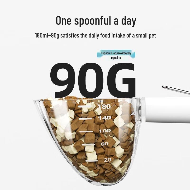 JINGRUIXIANG Pet Food Scoop with Scale and Bag Clip