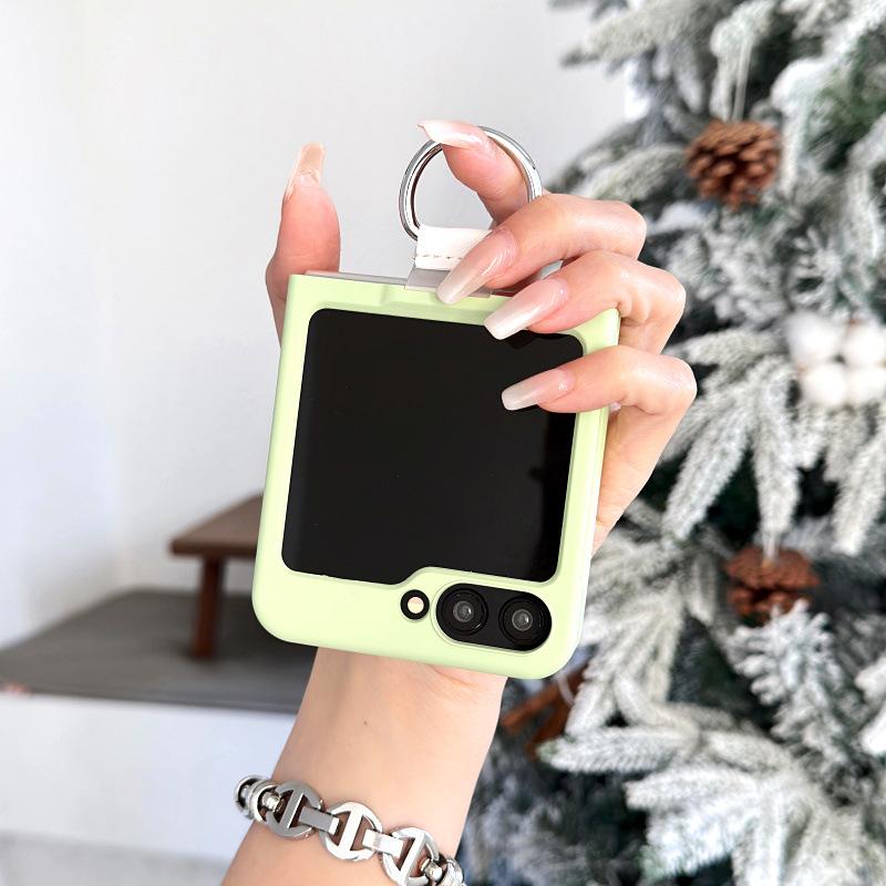 Suitable for Galaxy Samsung Z FLIP7 5 4 3 Folding Phone Case Matte Transparent Glossy Ring Z Flip6
